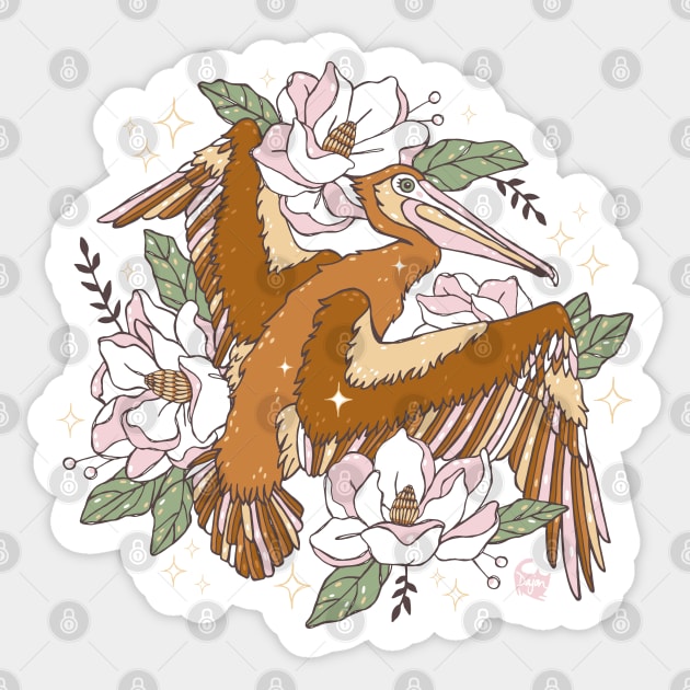 Magnolia Pelican 2 Sticker by DajonAcevedo